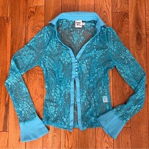 Princess Polly Bromley Long Sleeve Top Blue